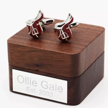 Personalised Saddle Cufflinks, 2 of 6