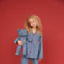 Momo Kids Check Pyjama Set With Matching Teddy Bear, thumbnail 5 of 7