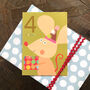 Gold Foiled Mouse 4th Birthday Card, thumbnail 3 of 5