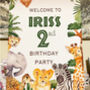 Personalised Wild Jungle Safari Birthday Party Sign, thumbnail 3 of 5
