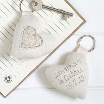 Personalised Initial Heart Keyring Gift, 6 of 12