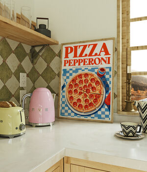 Pizza Pepperoni Kitchen Print, 3 of 3