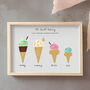 Personalised Illustrated Ice Cream Family Print, thumbnail 1 of 8