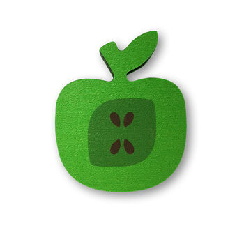 Apple Shaped Wooden Fridge Magnet, 4 of 5