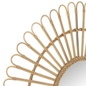 Bamboo Sunburst Large Wall Mirror, 3 of 4