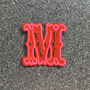 Letter M Alphabet Iron On Patch, thumbnail 2 of 4