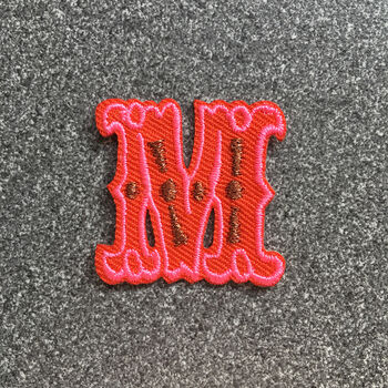 Letter M Alphabet Iron On Patch, 2 of 4