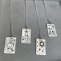 Sterling Silver Lion Strength Tarot Necklace, thumbnail 3 of 5