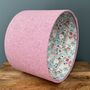 Constance Dog Rose Pink Tweed Floral Lined Lampshade, thumbnail 5 of 9