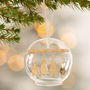 Personalised Penguin Family Glass Dome Bauble, thumbnail 6 of 7