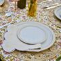 Pair Of Scalloped Embroidered Cream Linen Napkins, thumbnail 1 of 6