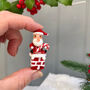 Handblown Glass Santa In Chimney, thumbnail 2 of 5