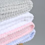 Personalised Dusty Pink Initial Honeycomb Blanket, thumbnail 6 of 8