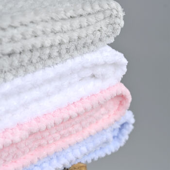 Personalised Dusty Pink Initial Honeycomb Blanket, 6 of 8