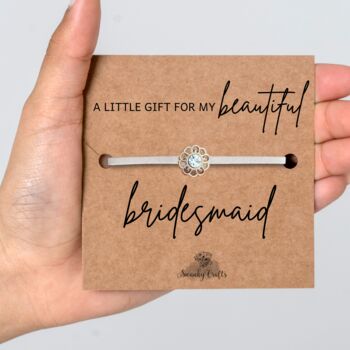 Adjustable Floral Thank You Flower Girl Bracelet With Card And Gift Wrap, 11 of 11