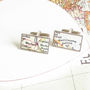 Personalised Rectangle Map Cufflinks, thumbnail 1 of 3