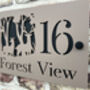 Personalised Deer In Forest House Acrylic Number Sign, thumbnail 5 of 7