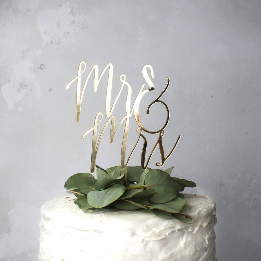 'Mr And Mrs' Wedding Cake Topper