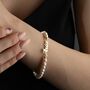 Freshwater Pearl Bracelet With Name Plate, thumbnail 5 of 7