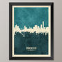 Manchester Skyline Print And Box Canvas, thumbnail 1 of 7