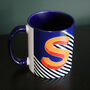 Alphabet Initial Letter Ceramic Mug Coffee Cup Blue, thumbnail 1 of 3