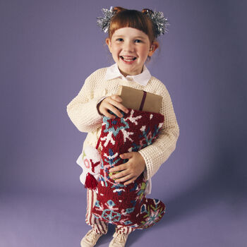 Personalised Colourful Snowflakes Christmas Stocking, 3 of 6