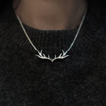 My Deer Antler Wilderness 925 Sterling Silver Necklace, 5 of 7