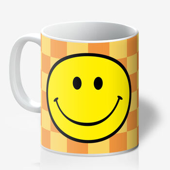 Checkmate Checkerboard Smiley Face Mugs Choice Of Six Colours, 8 of 12