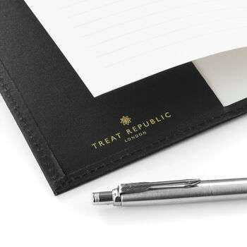 Personalised Genuine Leather Refillable Notebook, 8 of 12