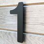 Modern Black House Numbers 200mm Acrylic Floating, thumbnail 4 of 10