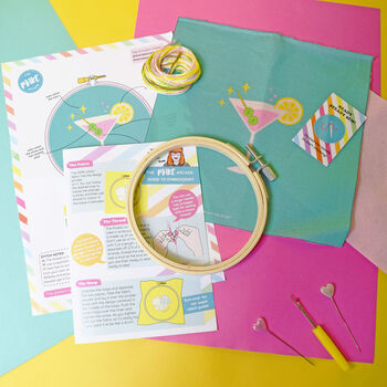 'Crafty Cocktail' Embroidery Craft Kit, 3 of 3