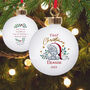 Personalised First Christmas Tatty Bear Bauble, thumbnail 1 of 2