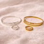 Hammered Open Adjustable Bangle, thumbnail 4 of 8