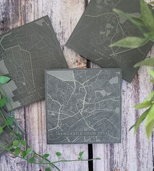 Newcastle And North East Slate Coaster Set, 8 of 8
