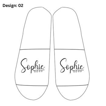 Custom Non Slip Spa Slippers For Wedding Bridesmaids, 9 of 10
