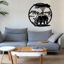 African Rhino Wooden Wall Art Exotic Home Decor Accent, thumbnail 5 of 10