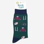 Men's Rugby Bamboo Socks In Green, thumbnail 4 of 4