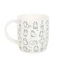 White Happy Cat Print Mug, thumbnail 2 of 3