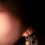 Round Gold Rutilated Quartz Twisted Hoop Earrings, thumbnail 8 of 10