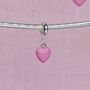 Sterling Silver Pink Enamelled Heart Charm, thumbnail 4 of 7