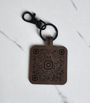 Qr Code Keychain | Faux Leather Business Tag | Keyrings, 4 of 6