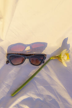 Classic Tortoise Shell Triangular Cut Block Sunglasses, 8 of 8