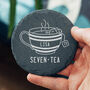 Personalised 70th Birthday Coaster Tea Gift For Him Or Her, thumbnail 1 of 3