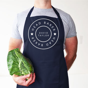 Personalised Baker's Apron With Name: Custom Gift, 3 of 12