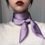 Purple Solid Silk Square Scarf, thumbnail 1 of 5