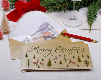 Christmas Money Envelopes With Reindeer Design For Gift Cards, Concert Tickets And Vouchers, 3 of 3
