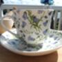 Large Cup And Saucer In Spring Harebell Design, thumbnail 8 of 12