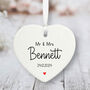 Personalised Wedding Porcelain Heart Gift For Couples, thumbnail 2 of 2