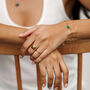 May Emerald Gold And Silk Birthstone Bracelet, thumbnail 1 of 5