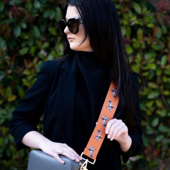 Tan Dressage Horse Bag Strap | Extra Long Crossbody Replacement Bag Strap, 3 of 4